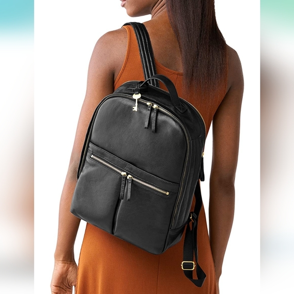Fossil Bags Fossil Womens Tess Leather Laptop Backpack Purse